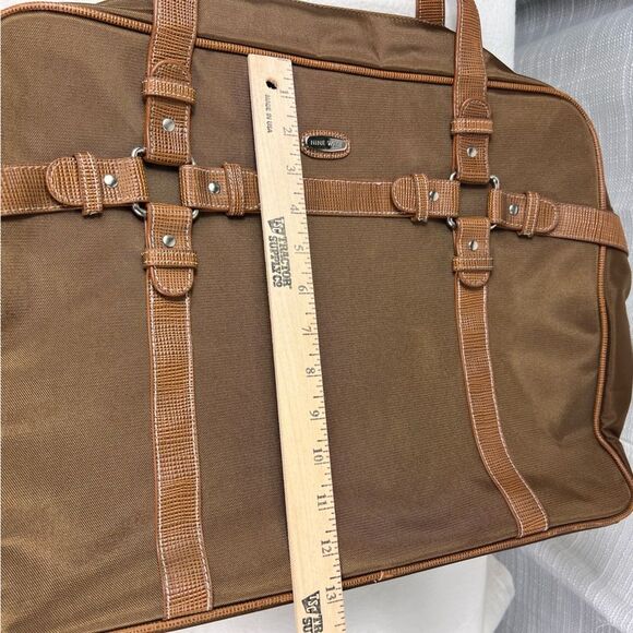 Nine West Travel Bag Brown/Bronze Carry On Overnighter Commuter - Picture 8 of 15